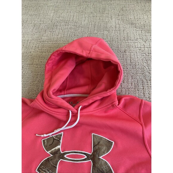 Under Armour | Camo Logo Hoodie Sweater | Pink | Medium.EUC - Picture 11 of 12